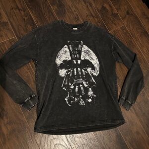 Rare Black Washed The Dark Knight Rises Bane L/S Shirt